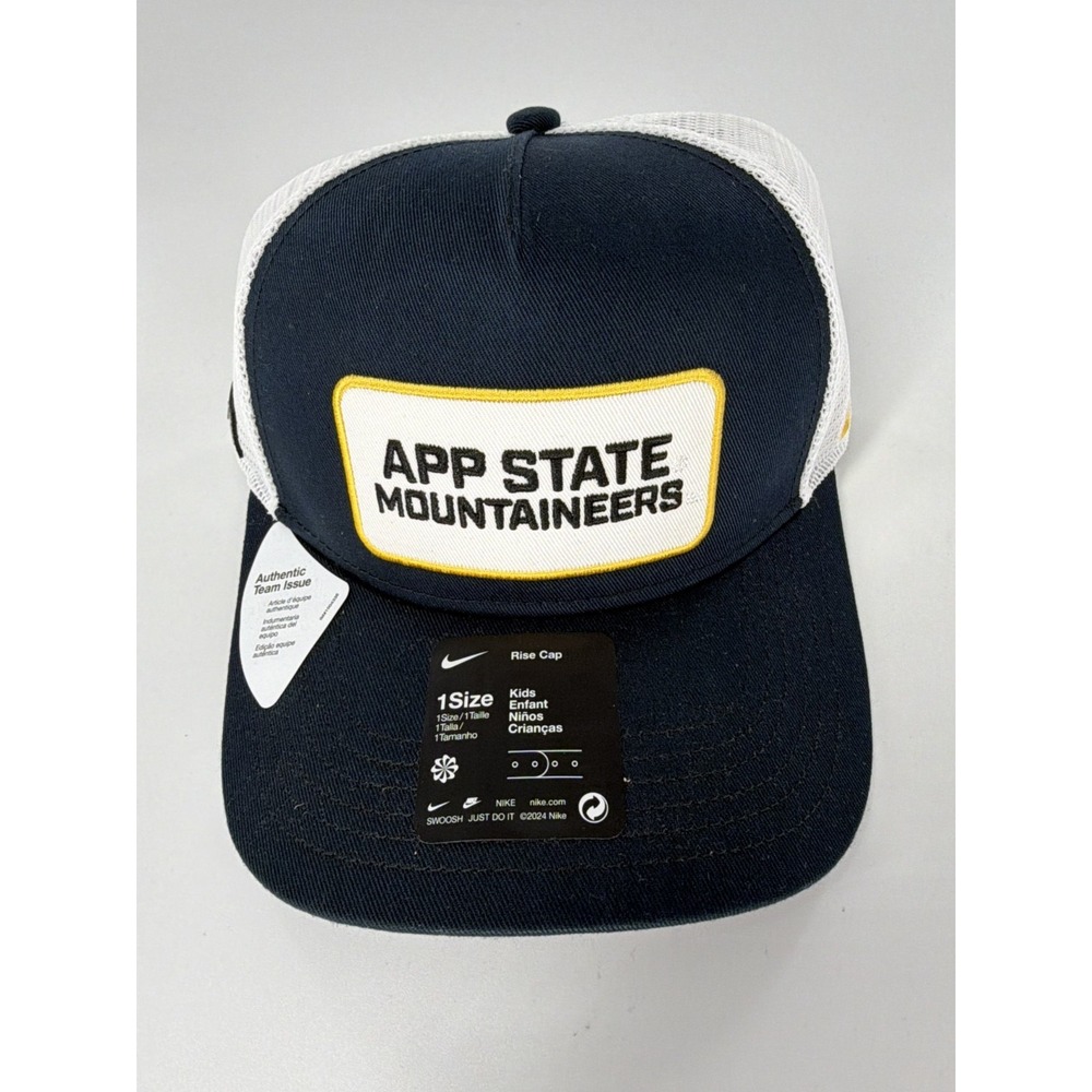 Nike App State Mountaineers Kids Rise Mesh Snapback Hat Team Issued New‎